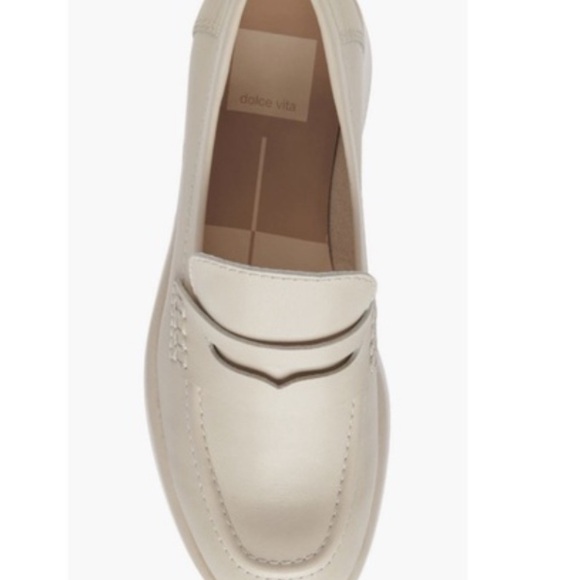 New Dolce Vita Yanni Platform Penny Ivory Leather Loafer   10 - Picture 3 of 12